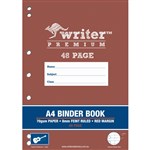WRITER PREMIUM BINDER BOOK FEINT RULED 8MM 70GSM 48 PAGE A4 GUITAR