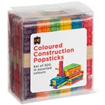 EDUCATIONAL COLOURS CONSTRUCTION POPSTICKS COLOURED PACK 300