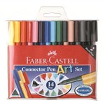 FABERCASTELL CONNECTOR PENS ASSORTED WALLET 14