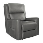 RAPIDLINE HOME ELEVATE BALTIMORE LIFT CHAIR DUAL MOTOR LARGE LEATHER DARK GREY