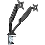 RAPIDLINE EXECUTIVE GAS SPRING DUAL MONITOR ARM BLACK