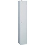 GO STEEL LOCKER 1 DOOR 305 X 455 X 1830MM SILVER GREY