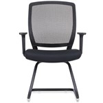 RAPIDLINE HARTLEY VISITOR CHAIR CANTILEVER MEDIUM MESH BACK ARMS BLACK