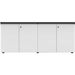 RAPID INFINITY DELUXE 4 SWING DOOR CUPBOARD 1800 X 450 X 730MM NATURAL WHITE LAMINATE BLACK RIGID EDGING