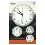 AUSTRALIAN GEOGRAPHIC CLOCK WEATHER WHITE