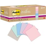 POSTIT 654R12SSNRP SUPER STICKY NOTES 76 X 76MM RECYCLED WANDERLUST PASTELS PACK 12