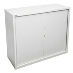 GO STEEL TAMBOUR DOOR CABINET 2 SHELVES 1016 X 900 X 473MM WHITE CHINA