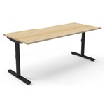 RAPIDLINE HALO STATIC SINGLE SIDED WORKSTATION 1800 X 750MM NATURAL OAKBLACK