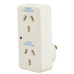 ITALPLAST POWER DOUBLE ADAPTOR WITH SURGE PROTECTION WHITE