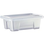 ITALPLAST STORAGE MODULAR STORAGE BOX WITH LID 1 LITRE GRAPHITE