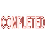 DESKMATE PREINKED MESSAGE STAMP COMPLETED RED