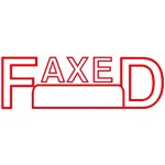 DESKMATE PREINKED MESSAGE STAMP FAXED DATE RED