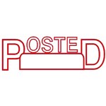 DESKMATE PREINKED MESSAGE STAMP POSTED RED