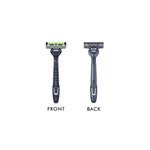 LIVINGSTONE DISPOSABLE SHAVING RAZORS TRIPLE BLADE WITH HANDLE AND LUBRICATING STRIP BLUE BOX 10