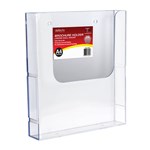 DEFLECTO BROCHURE HOLDER WALL MOUNT LINKING A4 CLEAR