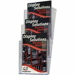 DEFLECTO BROCHURE HOLDER STACKABLE 3POCKET 3TIER A4 CLEAR