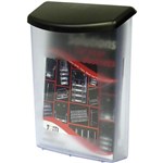 DEFLECTO WATERPROOF OUTDOOR BROCHURE DISPLAY BOX A4 CLEARBLACK