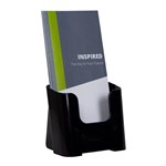 DEFLECTO BROCHURE HOLDER RECYCLED 1TIER DL BLACK