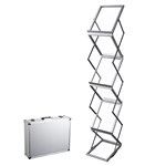 DEFLECTO PORTABLE CONCERTINA DISPLAY STAND A4 CLEAR