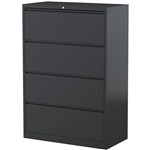 STEELCO LATERAL FILING CABINET 4 DRAWER 1320 X 915 X 463MM GRAPHITE RIPPLE
