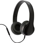 MOKI FLIP HEADPHONES PLUS REMOVABLE 35MM AUDIO CABLE AND INLINE MIC BLACK