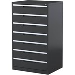 STEELCO MULTI MEDIA CABINET 7 DRAWER 1320 X 790 X 620MM GRAPHITE RIPPLE
