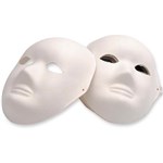 EDUCATIONAL COLOURS FULL FACE PAPER MACHE MASKS PACK 24
