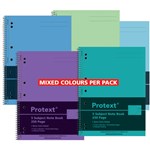 PROTEXT 5SUBJECT BINDER NOTE BOOK 60GSM 250 PAGE 295 X 223MM ASSORTED