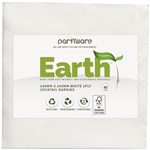 EARTH ECO COCKTAIL NAPKIN 2 PLY 240 X 240MM WHITE PACK 40
