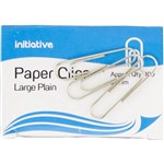 INITIATIVE PAPER CLIP LARGE PLAIN 33MM PACK 100
