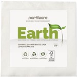 EARTH ECO LUNCHEON NAPKIN 1 PLY 300 X 300MM WHITE PACK 100