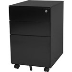 STEELCO TRIMLINE MOBILE PEDESTAL 3DRAWER LOCKABLE 390 X 500 X 615MM BLACK SATIN