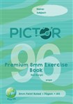 PICTOR PREMIUM EXERCISE BOOK FEINT RULED 8MM 70GSM 96 PAGE A4 EARTH