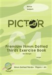 PICTOR PREMIUM EXERCISE BOOK DOTTED THIRDS 14MM 70GSM 64 PAGE A4 SATURN