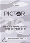 PICTOR PREMIUM EXERCISE BOOK DOTTED THIRDS 18MM 70GSM 96 PAGE A4 SATELLITE