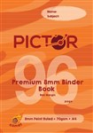PICTOR PREMIUM BINDER BOOK A4 RULED 8MM  MARGIN 96PGS COMET