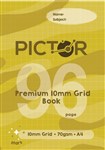PICTOR PREMIUM A4 96 PAGE GRID BOOK 10MM 70GSM STARS