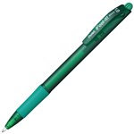 PENTEL BX420 IFEELIT RETRACTABLE BALLPOINT PEN 10MM GREEN BOX 12