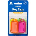KEVRON ID38 KEYTAGS ASSORTED FLUORESCENT PACK 4