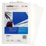 GBC IBICO BINDING COVER LEATHERGRAIN 300GSM A4 WHITE PACK 100