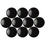 QUARTET MAGNETIC BUTTONS 20MM BLACK PACK 10