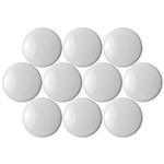 QUARTET MAGNETIC BUTTONS 20MM WHITE PACK 10