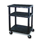 TUFFY UTILITY TROLLEY 3 SHELF 860MM BLACK