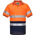 PORTWEST MICRO MESH POLO SHIRT SHORT SLEEVE 2TONE WITH TAPE