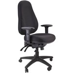 BURO PERSONA 247 TASK CHAIR HIGH BACK 4LEVER ARMS JETT FABRIC BLACK