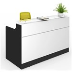 CLASSIC RECEPTION COUNTER 1800 X 850 X 1150MM WHITEBLACK