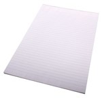 QUILL RULED WRITING PAD A4 80LF SUPER BANK WHITE