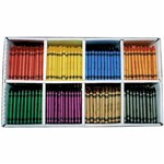 EDUCATIONAL COLOURS BEST VALUE WAX CRAYONS ASSORTED CLASSPACK 800