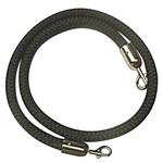 Q NYLON ROPE 25MM CHROME SNAP ENDS 15M BLACK