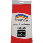 TISSUE PAPER 500mm x 750m 17gsm RED PK5 SHEETS